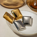 STAINLESS STEEL RECTANGULAR SPIRAL EARRINGS_CWASC1653