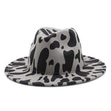 JAZZ HAT LEOPARD PRINT WOOLEN HAT WIDE BRIM HAT_CWAH2600