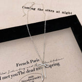 Womens Micro-Inlaid Zirconia Bow Necklace