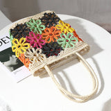 FRESH HOLLOW FLOWER HANDWOVEN BAG_CWAB1886