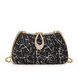 SHOULDER EVENING BAG CHAIN SQUARE BAG CLUTCH BAG_CWAB3253