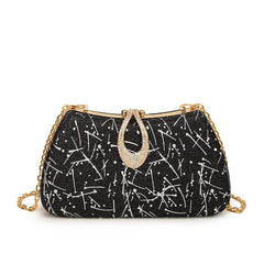 SHOULDER EVENING BAG CHAIN SQUARE BAG CLUTCH BAG_CWAB3253