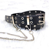 Cwabe0870_Fashionable Punk Belt With Chain