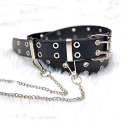 Cwabe0870_Fashionable Punk Belt With Chain