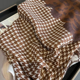 Fashionable Thin Plaid Warm Shawl Scarf