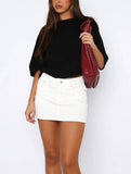 Vintage Stretch Slim Fit Denim Mini Skirt