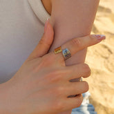 NEW DOUBLE PIECE CURVED PLEATED HIGH END RING_CWAJE1400