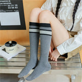 2024 NEW COLOR CONTRAST STRIPED MID CALF SOCKS_CWMS0649