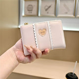 New Solid Color Heart Lace 2-Fold Wallet_Cwab06267