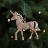 GLITTER REINDEER HOUSE CHRISTMAS TREE ORNAMENT_CWMM9749