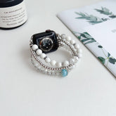 APPLE WATCH 9 I WATCH 8 BEADED ELASTIC STRAP_CWWW0066