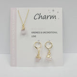 NATURAL STONE NECKLACE AND EARRING SET_CWAJE1055