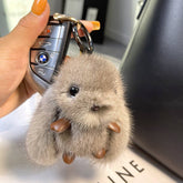 MINK FUR RABBIT BAG ORNAMENT HIGH END KEYCHAIN_CWMM2546