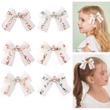 CHILDRENS LACE MESH BOW HAIRPIN_CWAHA2361