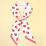 FLORAL LETTER TWILLY SCARF FOR HAIR OR BAG_CWASC0077