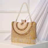 RHINESTONE TASSEL FASHION EVENING TOTE_CWAB2491