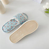 RETRO PASTORAL SMALL FLORAL LACE HOME SLIPPERS_CWMM2973