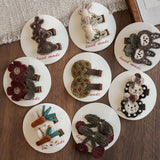 Handmade Bunny Cherry Fabric Hair Clip_Cwaha08354