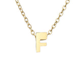 FASHION MIRROR POLISHED GOLD LETTER NECKLACE_CWMM5590