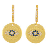 SUNFLOWER PENDANT WITH ZIRCON EARRINGS_CWAJE1016