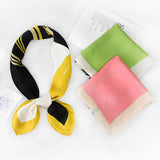 FLORAL SILK SCARF FRESH ELEGANT SQUARE HEADSCARF_CWASC1154