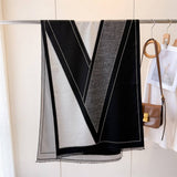 Colorblock Reversible Cashmere Feel Scarf_Cwasc03455