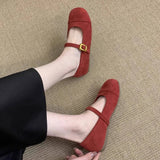 SOFT SOLE ROUND TOE MARY JANE FLATS FOR WOMEN_CWSHF0069