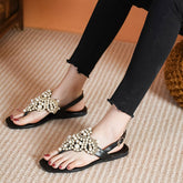 2024 PEARL SQUARE TOE FLIP TOE OPEN TOE SANDALS_CWSHS0703