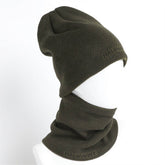 HERRINGBONE HOOD AND SCARF TWO PIECE SET_CWASC1043