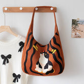 CUTE CARTOON CANVAS TOTE BAG FOR WOMEN LARGE_CWAB5630