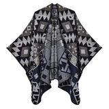 GEOMETRIC DIAMOND THICK WARM SHAWL_CWASC0956