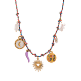Summer Starfish Pearl Heart Beaded Necklace_Cwaje05574
