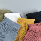 SOLID COLOR MESH BREATHABLE WOMENS ANKLE SOCKS_CWMS053