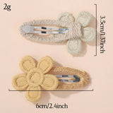 FRESH DAISY FIVE PETAL FLOWER HAIR CLIP SET_CWAHA6706