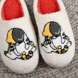 CUTE CAT PLUSH SLIPPERS WINTER WARM INDOOR_CWSHF00222