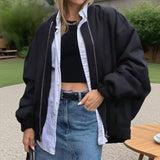 Urban Casual Loose Solid-Color Pilot Jacket Coat