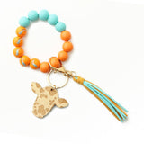 Western New Tassel Bracelet Bull Head Keychain_Cwmm1285