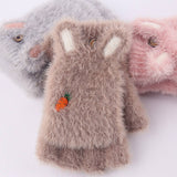 Winter Warm Flip Fingerless Gloves For Women_Cwag0243