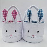 EASTER BASKET BUNNY DOLL FABRIC BASKET DECORATION_CWMM3478