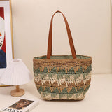 CASUAL CONTRAST COLOR HANDWOVEN BAG_CWAB1890
