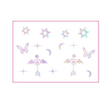 HOLOGRAPHIC EYELINER TATTOOS BUTTERFLY MAKEUP_CWMM8392