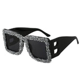 LARGE FRAME B SHAPED TRENDY SUNGLASSES_CWASG0857