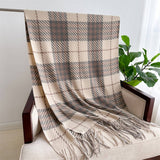 BRITISH PLAID FAUX CASHMERE SCARF FOR WOMEN_CWASC1444