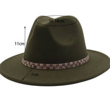 Unisex Vintage Wool Fedorahat British Ethnic Style_Cwah04392