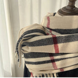 PLAID SCARF WARM FRINGE WINTER WRAP_CWASC1467