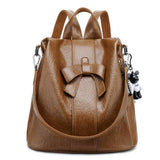 LEATHER BACKPACK WOMEN BOW DECORATION CROSSBODY BAG_CWAB0721