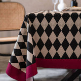 CHECKERBOARD TABLECLOTH SUEDE TABLECLOTH_CWMM0973