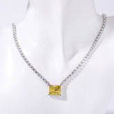 Womens Exquisite Stainless Steel Zircon Necklace_Cwmm3759