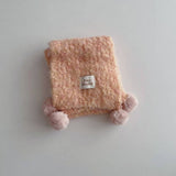 CUTE POM POM KNIT SCARF NECK WARMER FOR KIDS_CWASC2088