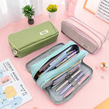 DOUBLE WINDOW SIMPLE CASUAL PENCIL POUCH_CWAB2804